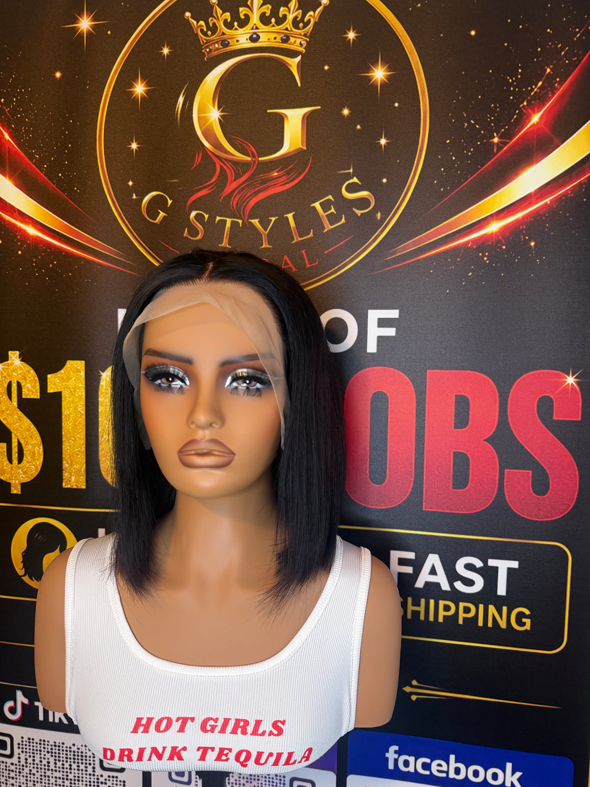 10 Inch Natural Bob Wig