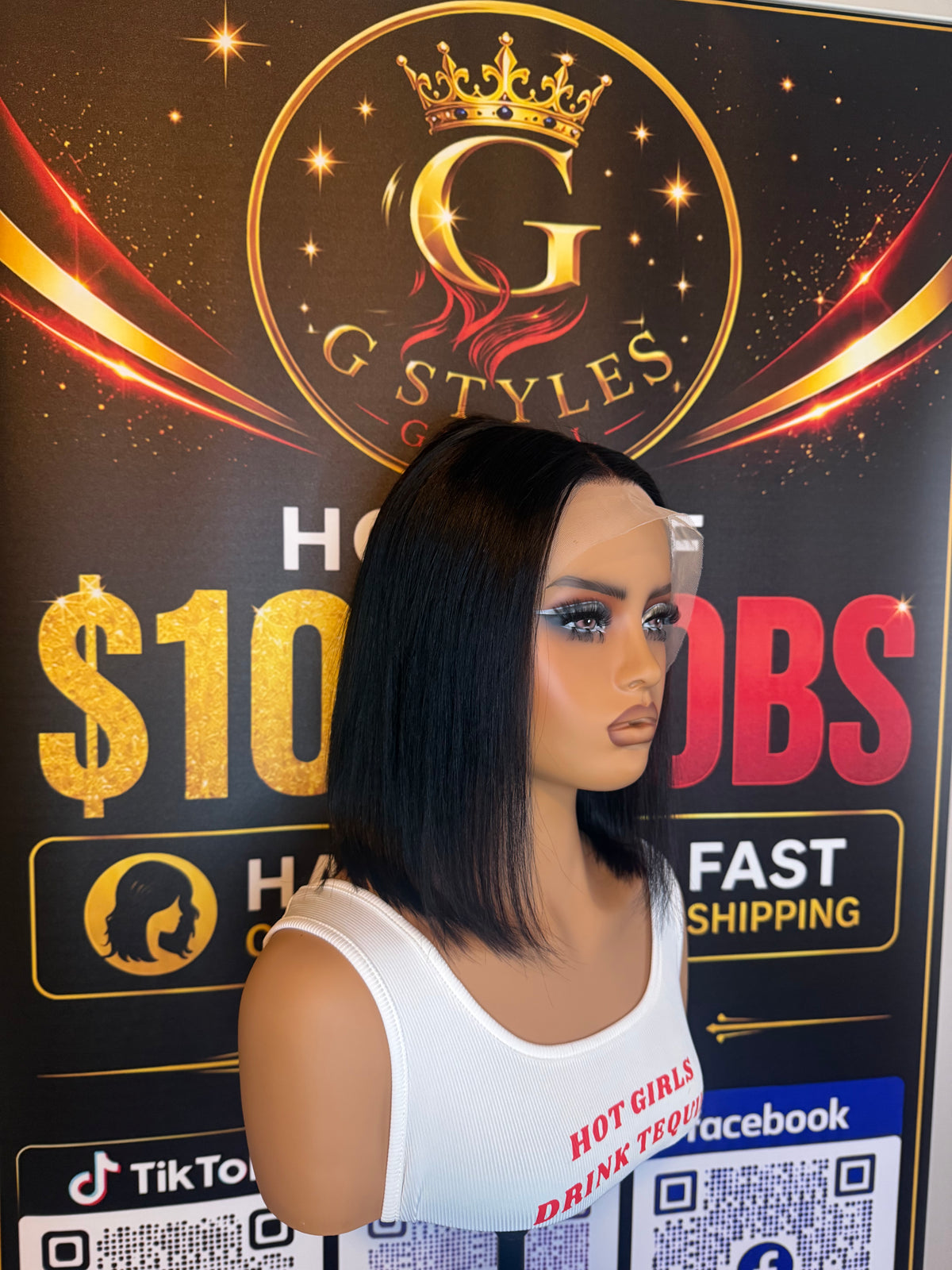 10 Inch Natural Bob Wig