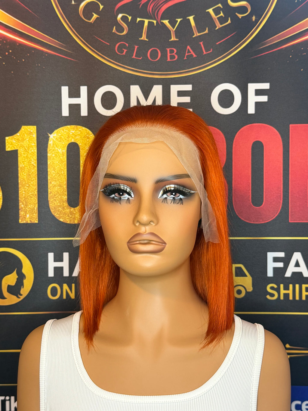 10 Inch Ginger #350 Bob Wig